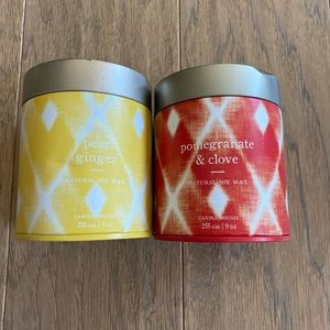 West Elm Natural Soy Wax candles.